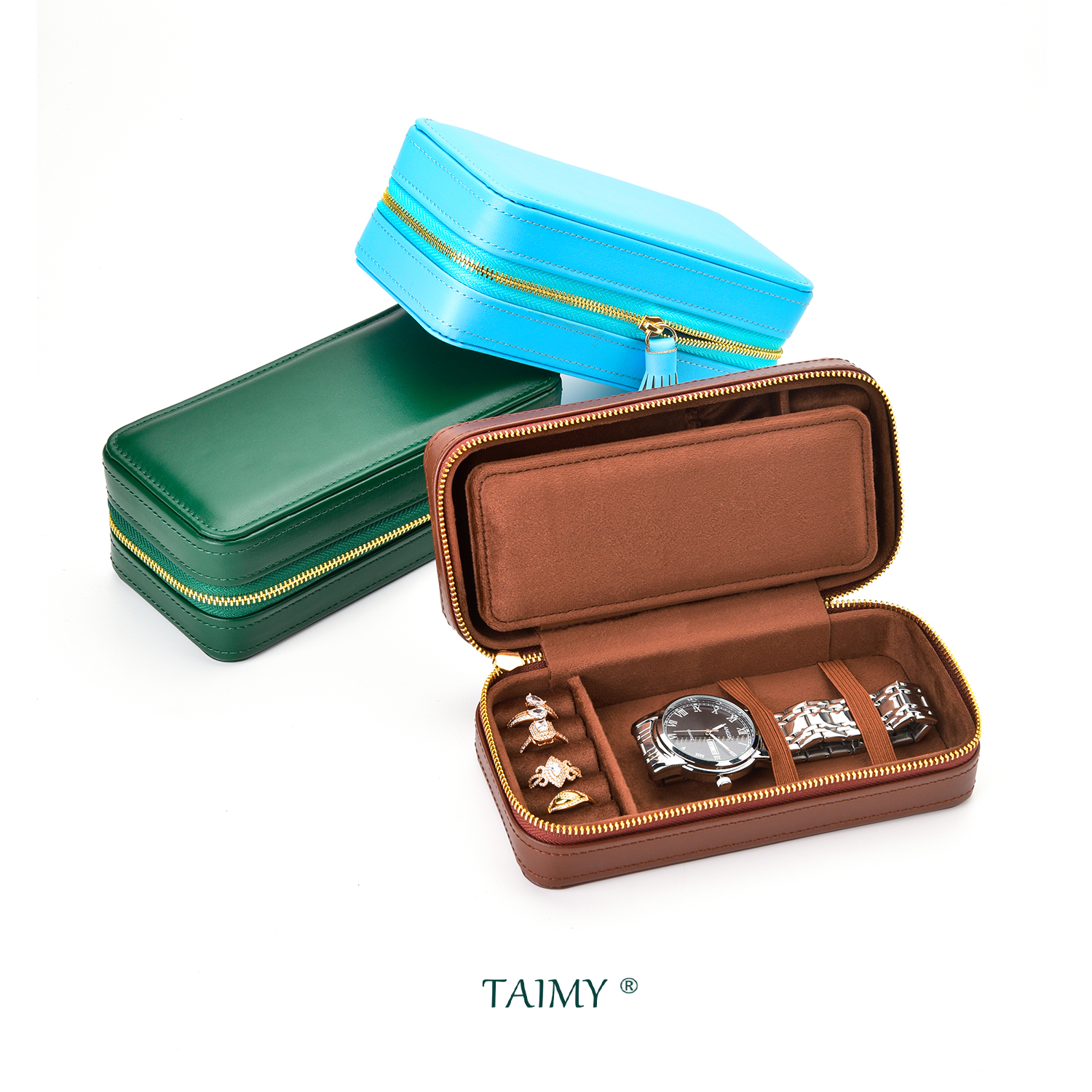 Jewellery Watches - Luxury Pu Leather Jewelry Box Portable