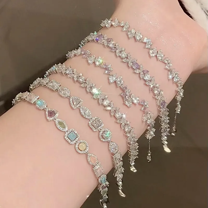 Rose Gold Bracelet - 2026 Korean Super Flash Zircon Butterfly
