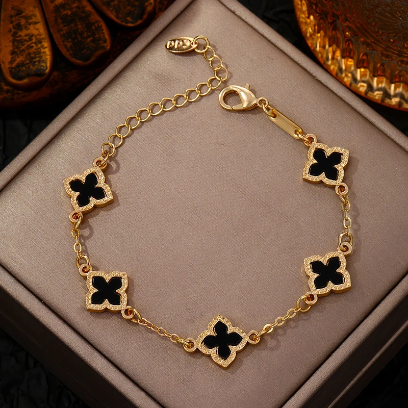 Luxury Gifts Jewelry & Watches Namfleg Mostar - Luxury Vintage Rhinestone Four Leaf Clover