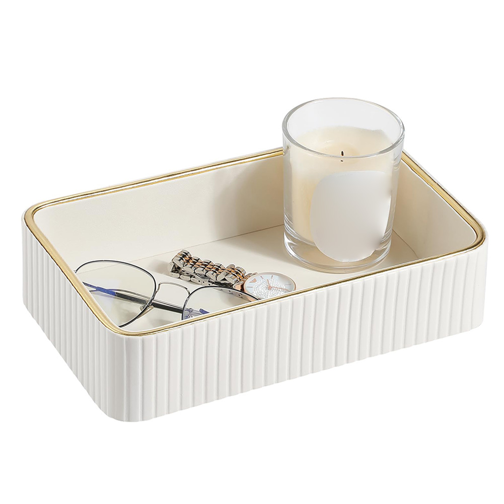 PU Leather Storage Tray Rectan - Jewellery Watches ulasan dan harga