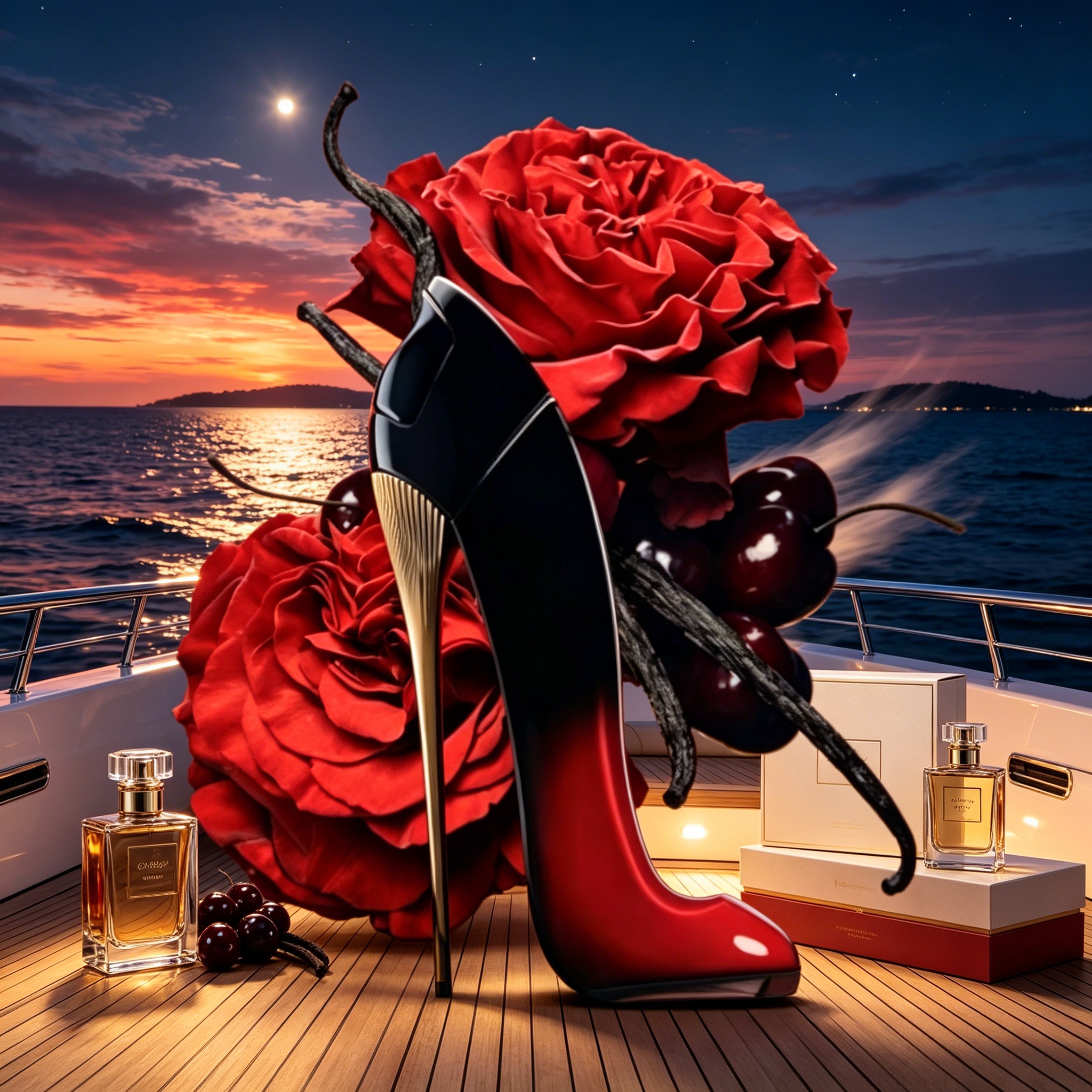 Gradient Red Black High Heel W - Luxury Gifts Jewelry & Watches Namfleg Mostar ulasan dan harga