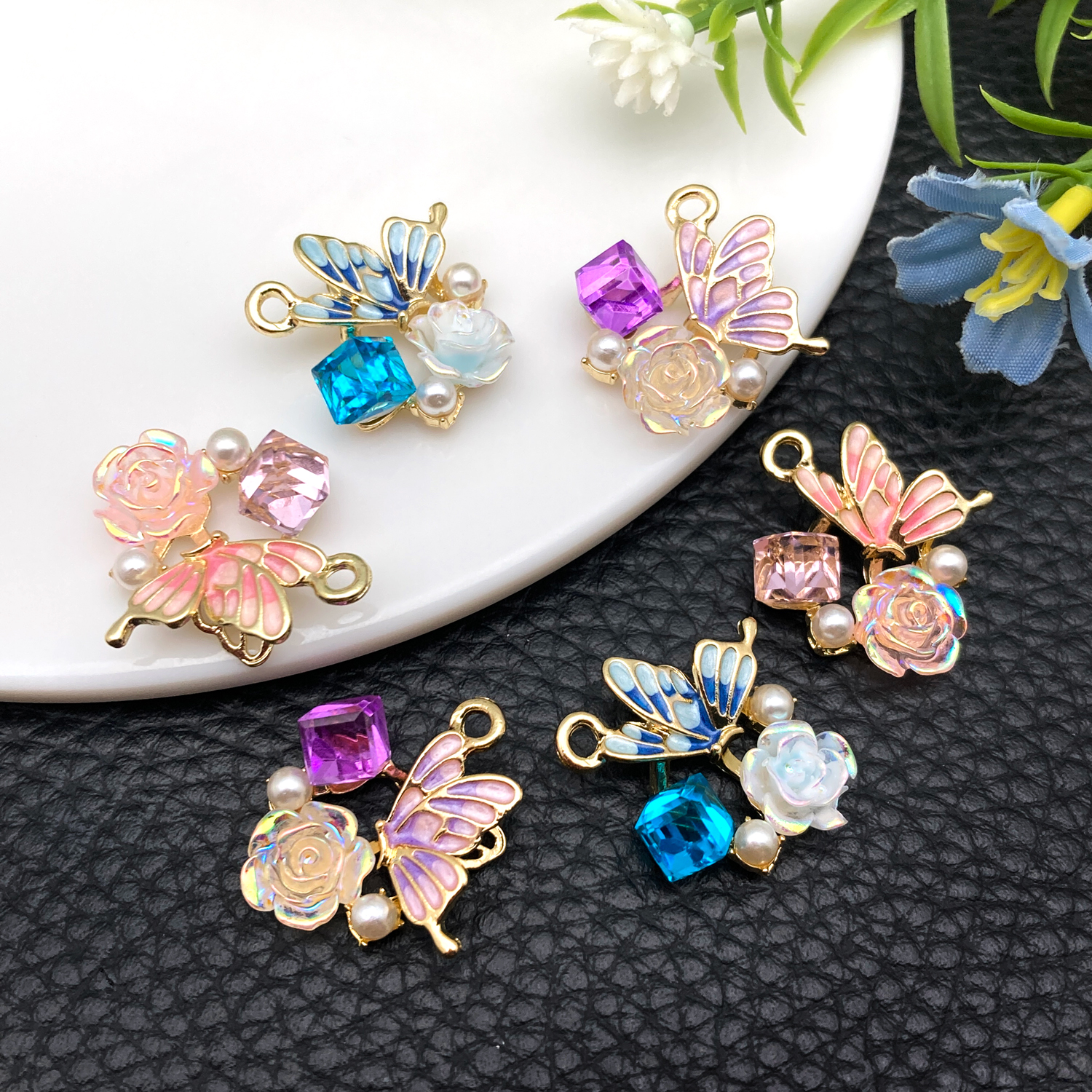 2/6 pcs Small Luxe Style Pearl - Diamond Stud Earrings ulasan dan harga