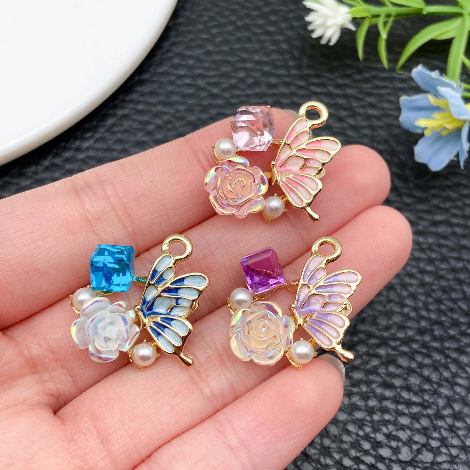 2/6 pcs Small Luxe Style Pearl - Diamond Stud Earrings ulasan dan harga