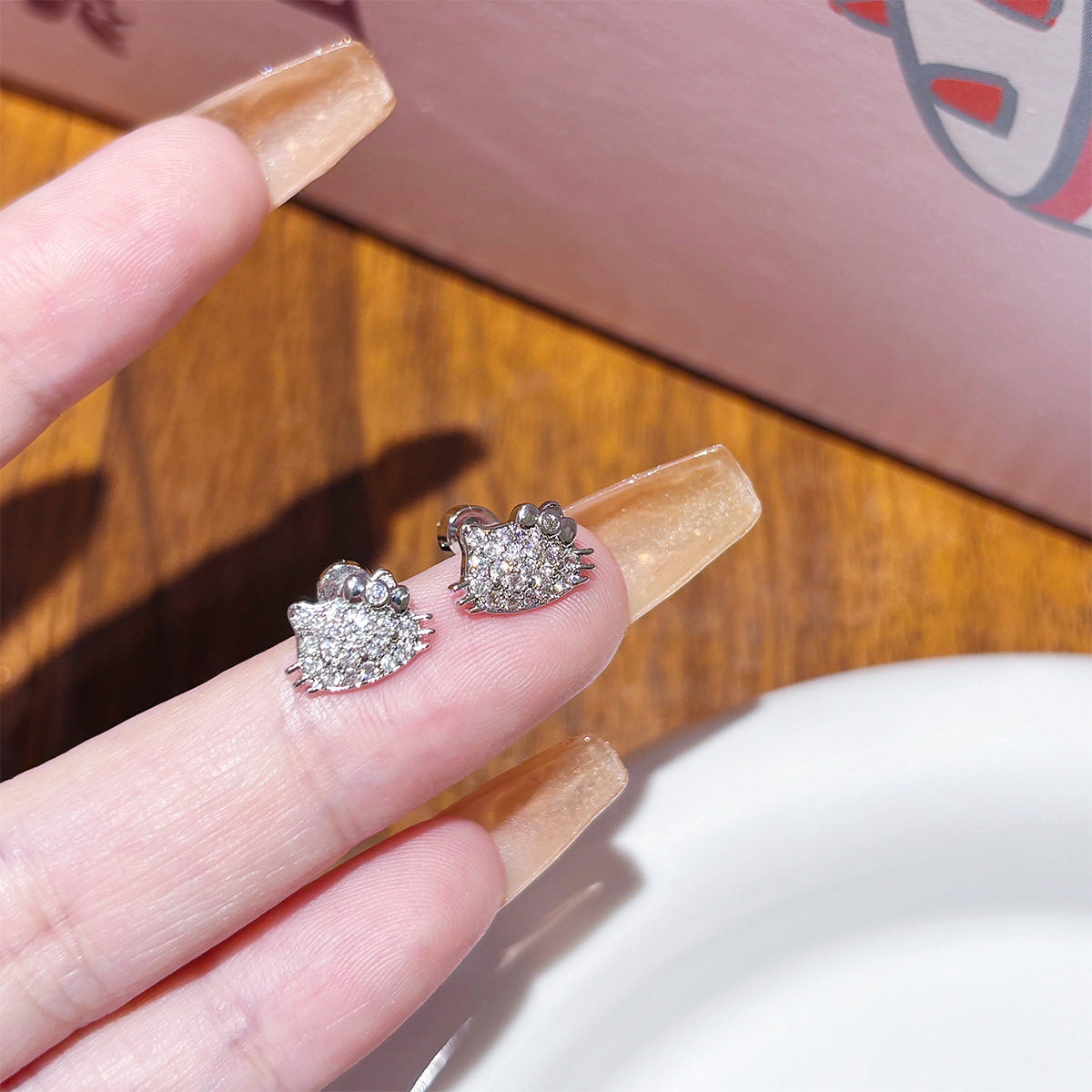 Stainless steel super flash fu - Diamond Stud Earrings ulasan dan harga