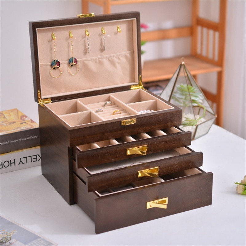 Black Walnut Brown Wood Organi - Jewellery Watches ulasan dan harga