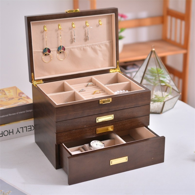 Black Walnut Brown Wood Organi - Jewellery Watches ulasan dan harga