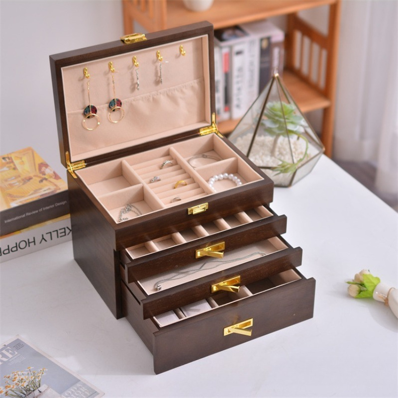 Black Walnut Brown Wood Organi - Jewellery Watches ulasan dan harga