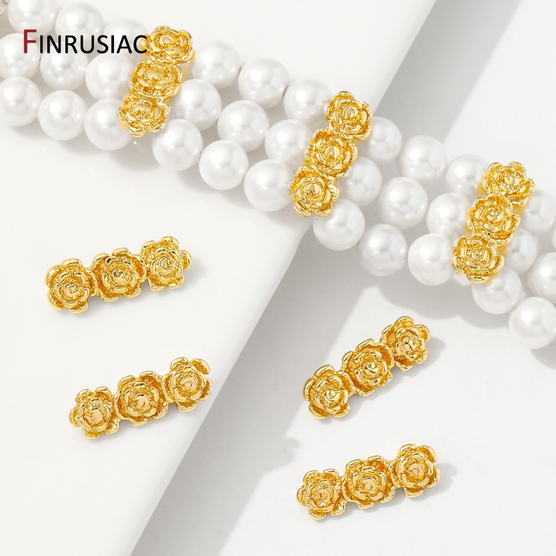 18K Gold Plated Brass Rose Flo - Rose Gold Bracelet ulasan dan harga