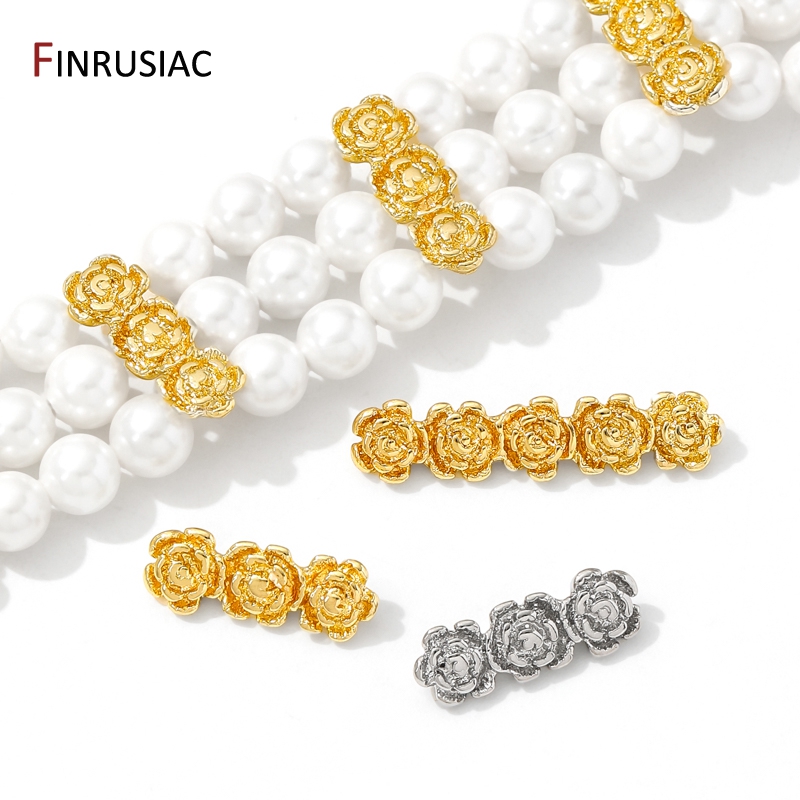 18K Gold Plated Brass Rose Flo - Rose Gold Bracelet ulasan dan harga