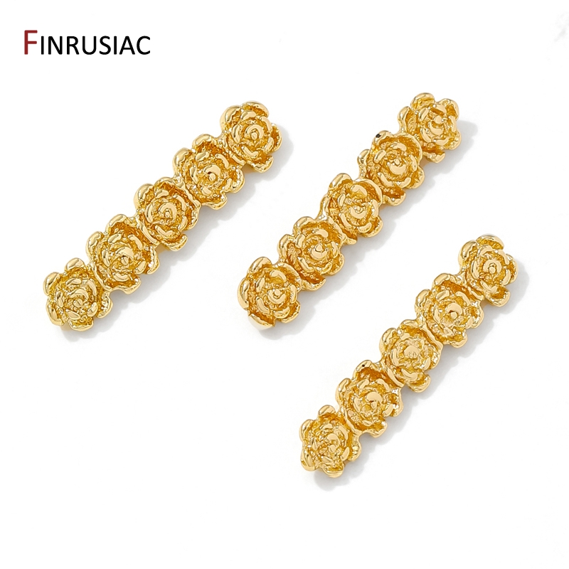 18K Gold Plated Brass Rose Flo - Rose Gold Bracelet ulasan dan harga