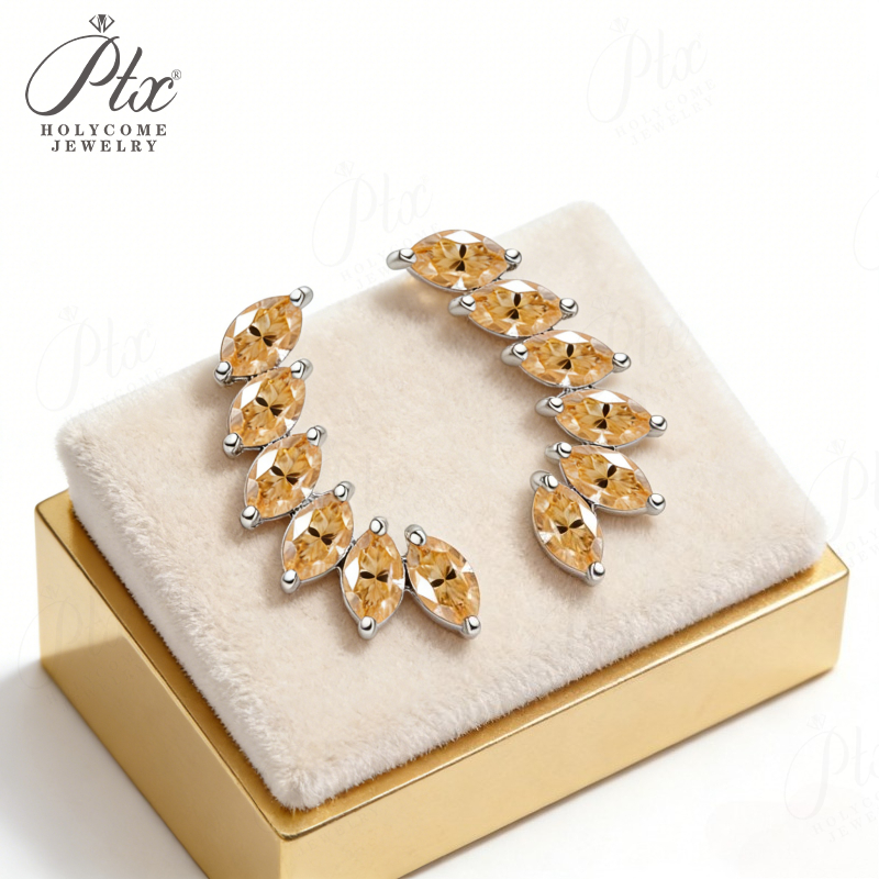 Stud Earrings 6-stone Marquise - Diamond Stud Earrings ulasan dan harga
