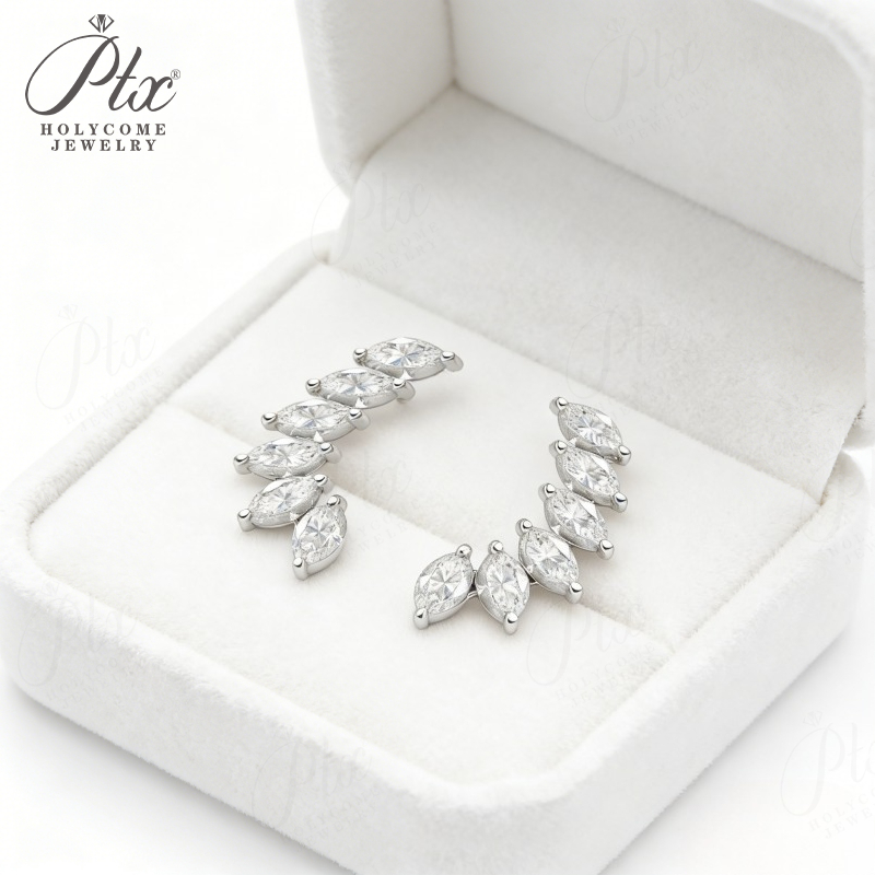Stud Earrings 6-stone Marquise - Diamond Stud Earrings ulasan dan harga