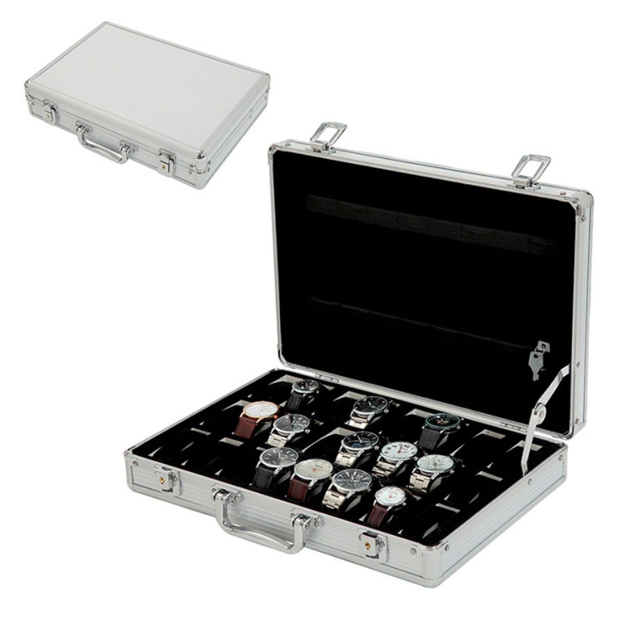Durable Aluminum Watch Box wit - Jewellery Watches ulasan dan harga
