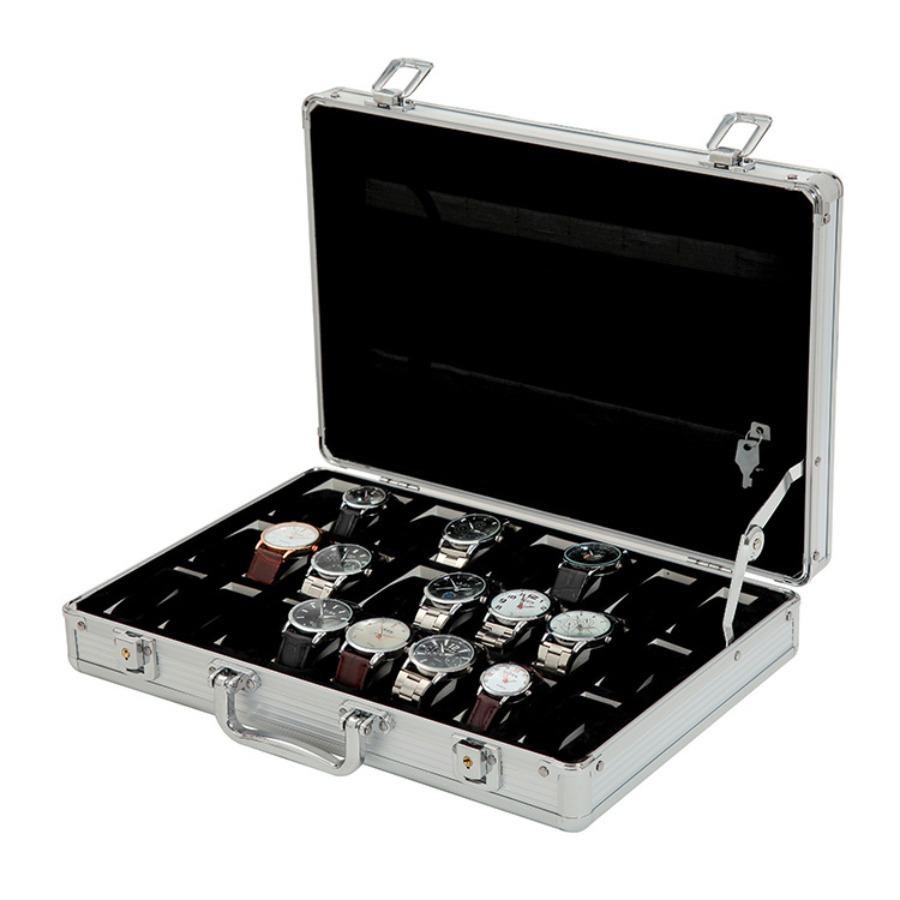 Durable Aluminum Watch Box wit - Jewellery Watches ulasan dan harga