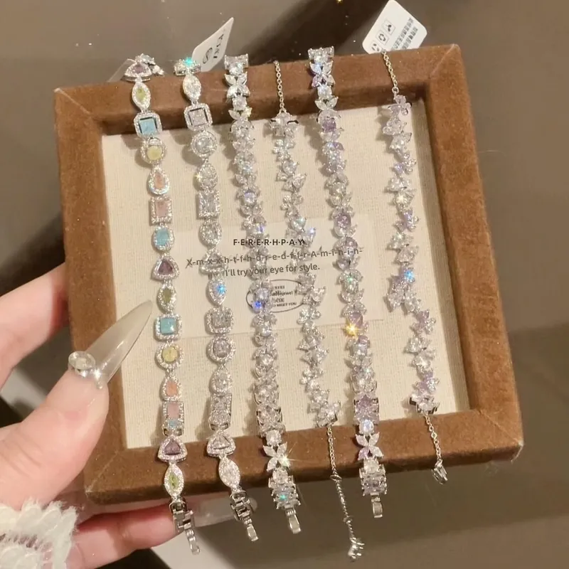 2026 Korean Super Flash Zircon - Rose Gold Bracelet ulasan dan harga