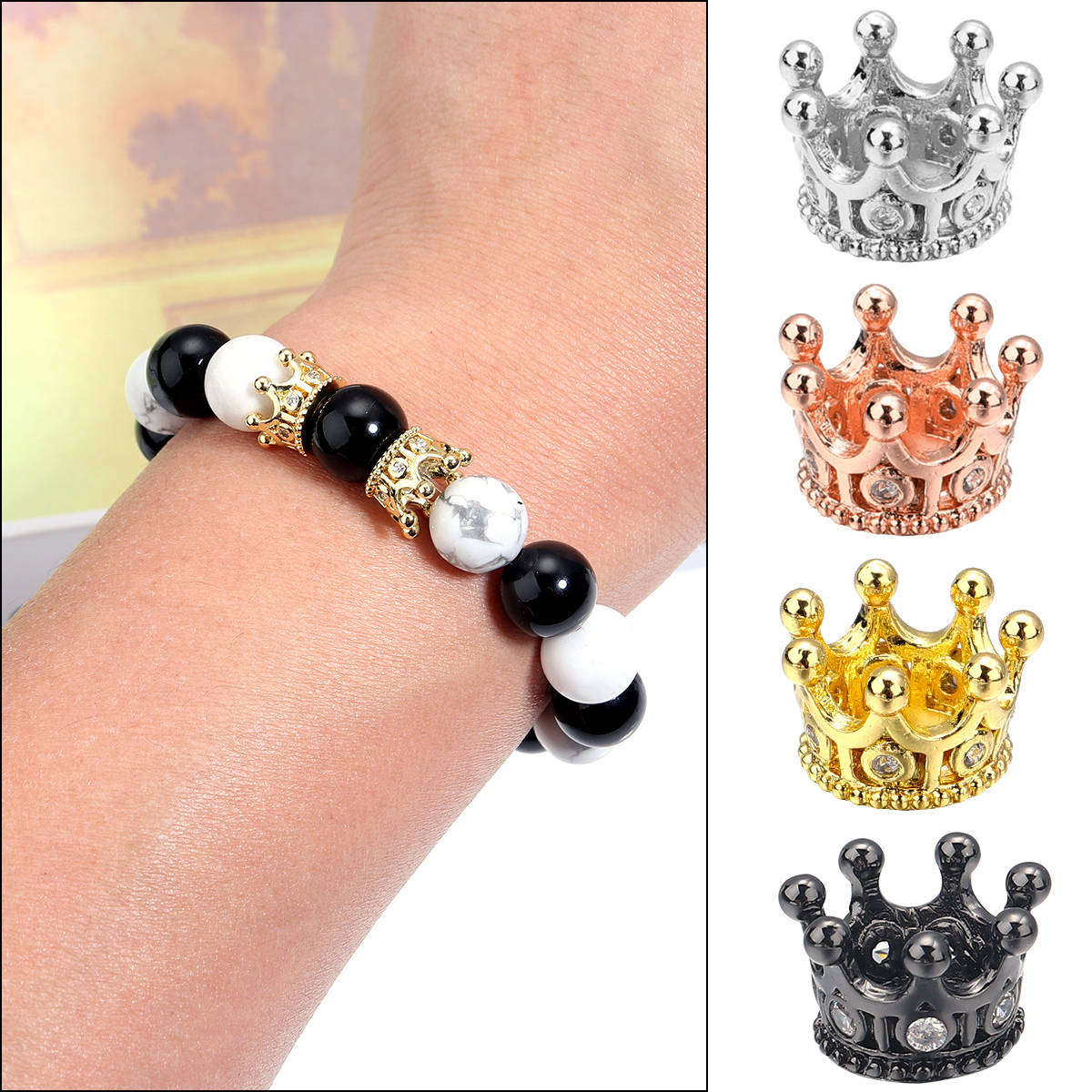 2pcs/lot Copper Inlaid Zircon  - Rose Gold Bracelet ulasan dan harga