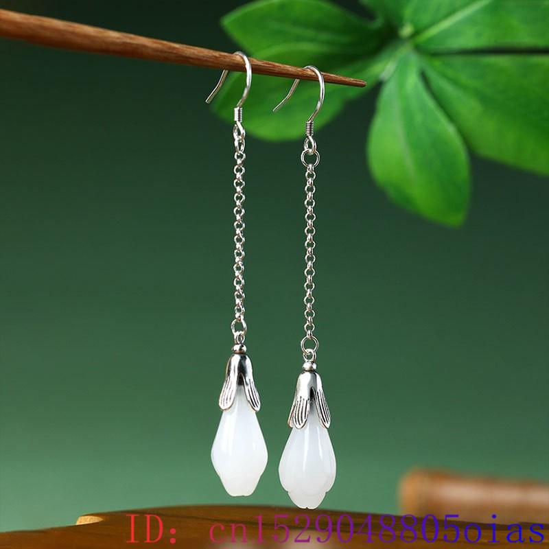 White Real Jade Flower Earring - Luxury Gifts Jewelry & Watches Namfleg Mostar ulasan dan harga