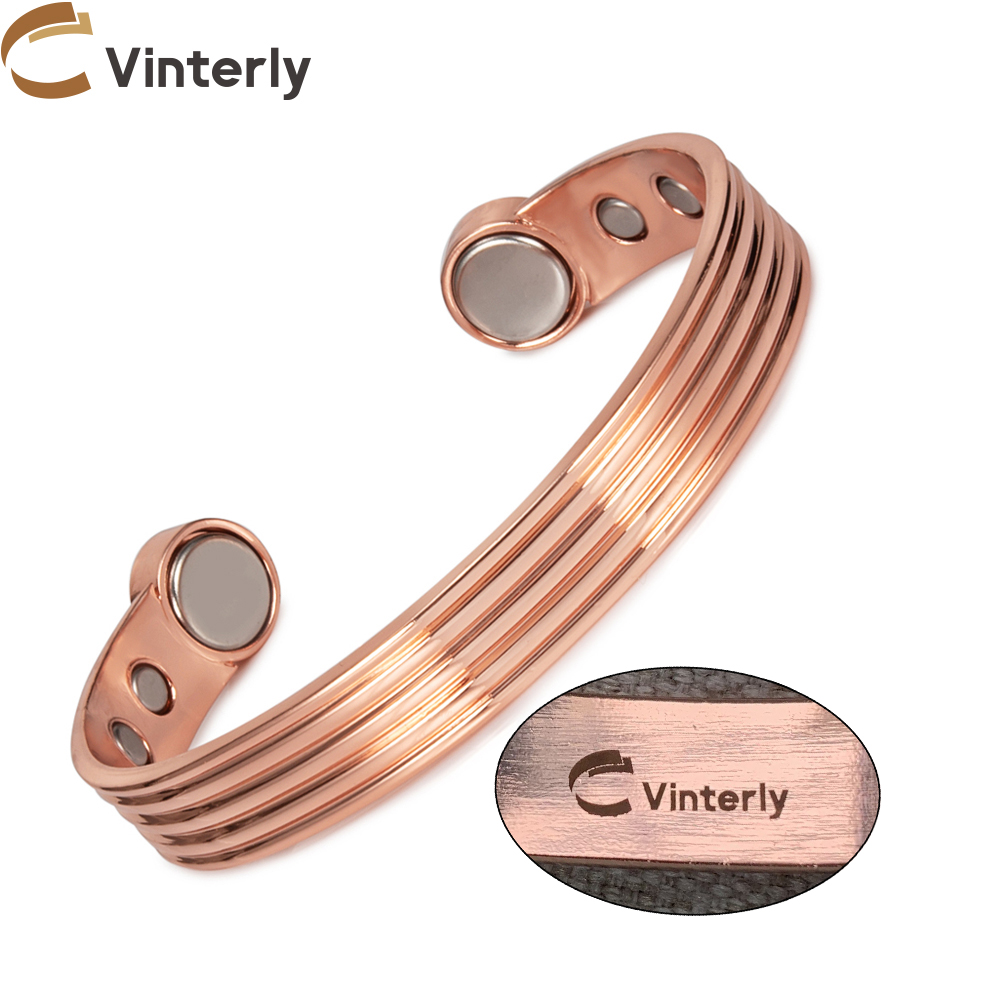 Customized Pure Copper Bracele - Rose Gold Bracelet ulasan dan harga