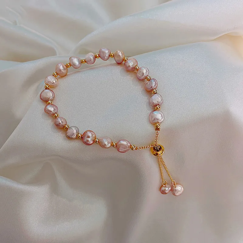 2026 Baroque Freshwater Pearl  - Rose Gold Bracelet ulasan dan harga