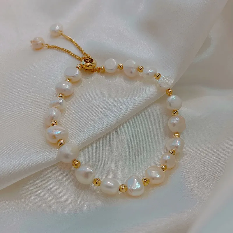 2026 Baroque Freshwater Pearl  - Rose Gold Bracelet ulasan dan harga