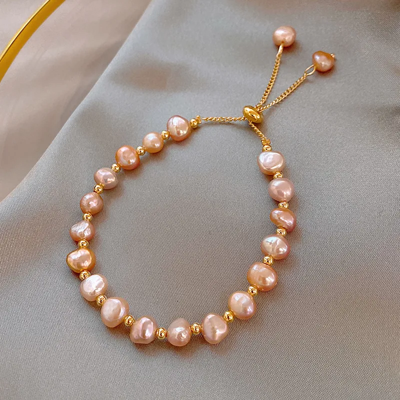 2026 Baroque Freshwater Pearl  - Rose Gold Bracelet ulasan dan harga