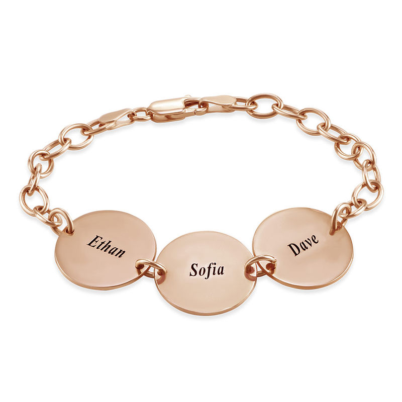 Engraved Name Bracelet 18K Gol - Rose Gold Bracelet ulasan dan harga