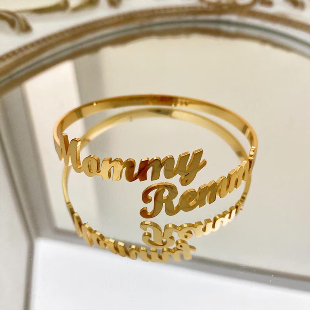 Customize Two Name Bracelets,  - Rose Gold Bracelet ulasan dan harga
