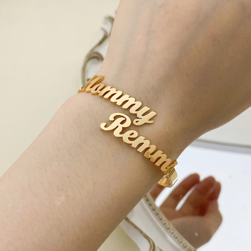 Customize Two Name Bracelets,  - Rose Gold Bracelet ulasan dan harga