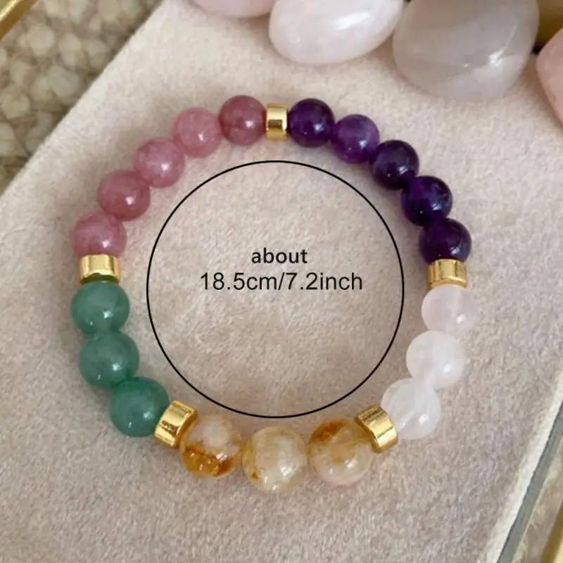 Natural Amethyst Rose Quartz B - Rose Gold Bracelet ulasan dan harga