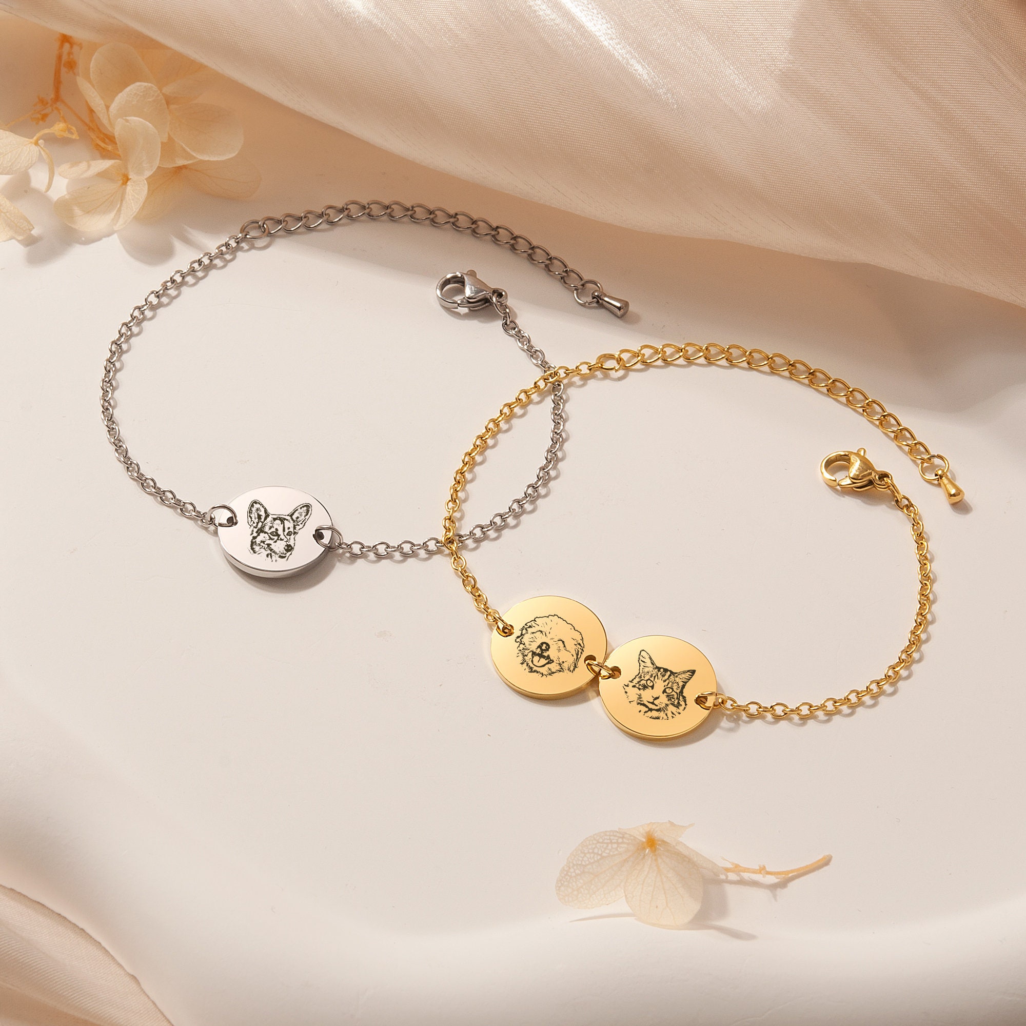Pet Bracelet Dog Portrait Cust - Rose Gold Bracelet ulasan dan harga